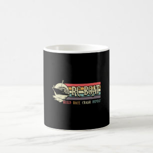 RC Boat Build Race Crash Repeat Model RC Boats Coffee Mug