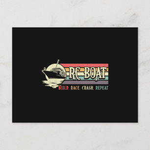 RC Boat Build Race Crash Repeat Model RC Boats Postcard