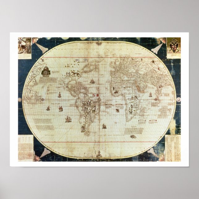 Rc C 2487 Map of the World, designed by Sebastien Poster (Front)