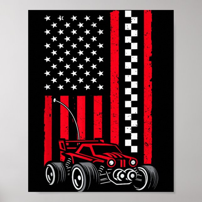 Rc Car Art For Men Women Kids Rc Racing Truck Rc C Poster (Front)