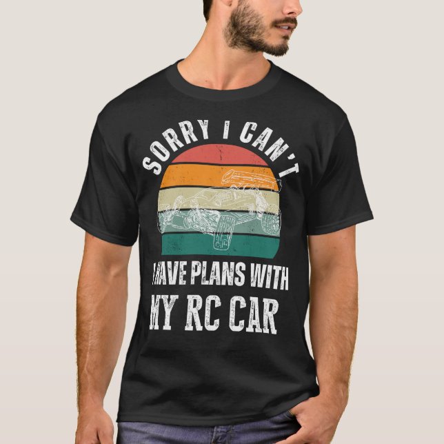 RC Car Plans Tee: Drive into Humour & Remote Contr T-Shirt (Front)