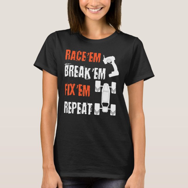 RC Car   Remote Control Car Racing Racecar Driving T-Shirt (Front)
