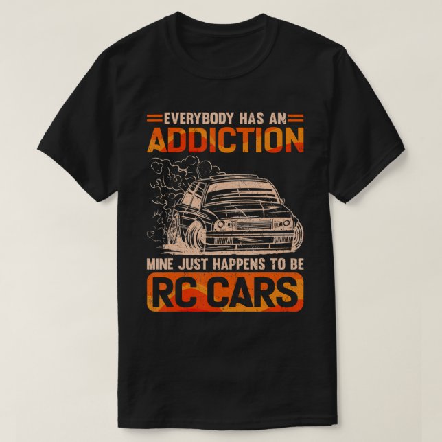 RC Cars is my Addiction Mini Cars Racing Controlle T-Shirt (Design Front)