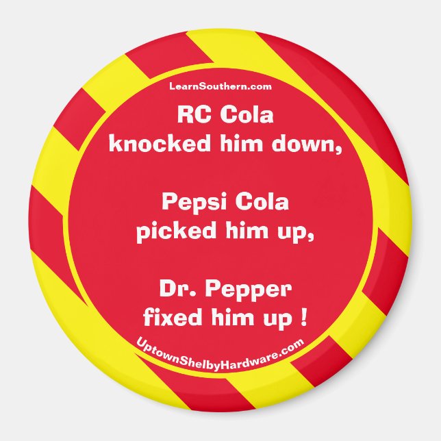 RC Cola Red/Yellow Magnet (Front)