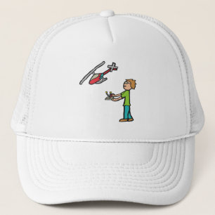 RC Helicopter Flying Trucker Hat