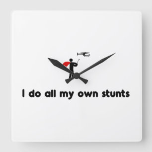 RC Helicopter Hero Square Wall Clock