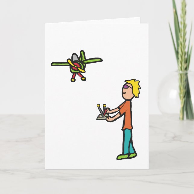 RC Model Airplane Flying Card (Front)