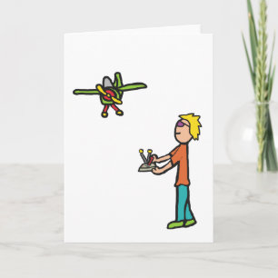 RC Model Airplane Flying Card