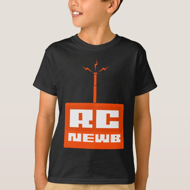 RC Newb Kid's Black Shirt (Orange Logo) (Front)