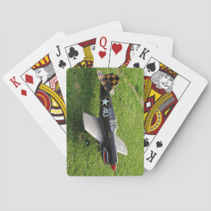 RC P-40 Aeroplane getting ready to Take Off Playing Cards