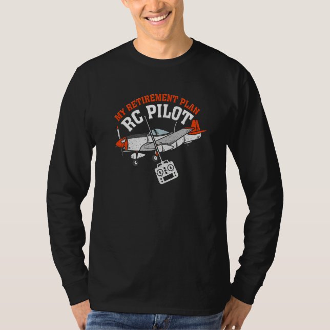 Rc Pilot Model Flight Retired And Modeler Flight M T-Shirt (Front)