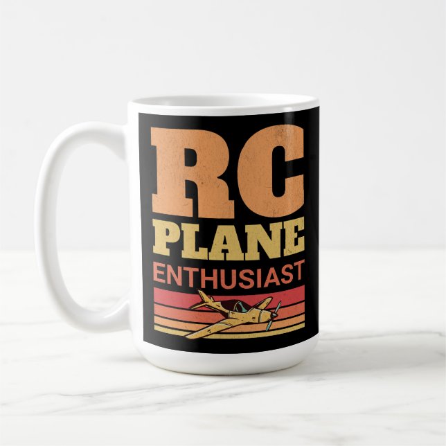 RC Plane Enthusiast Remote Control Aeroplanes Love Coffee Mug (Left)