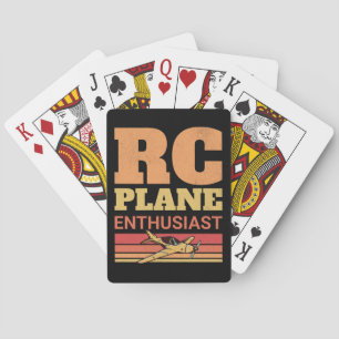 RC Plane Enthusiast Remote Control Aeroplanes Love Playing Cards
