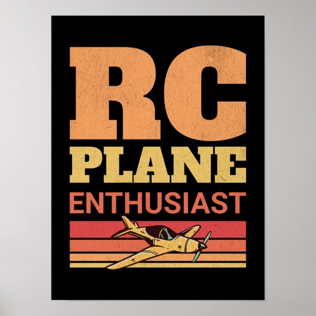 RC Plane Enthusiast Remote Control Aeroplanes Love Poster (Front)