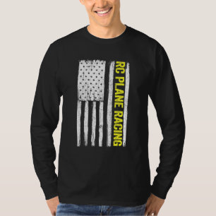 Rc Plane Racing American Flag Radio Controlled Rem T-Shirt