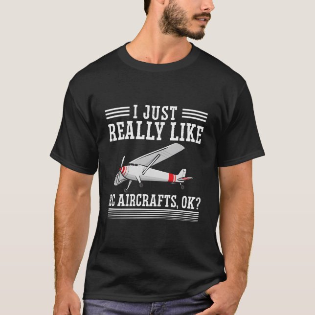 Rc Plane Rc Aircraft Radio Controlled Aeroplane T-Shirt (Front)