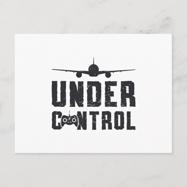 RC Plane Under Control Pilot Aeroplane RC Planes Postcard (Front)