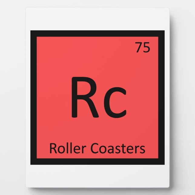 Rc - Roller Coasters Chemistry Periodic Table Plaque (Front)