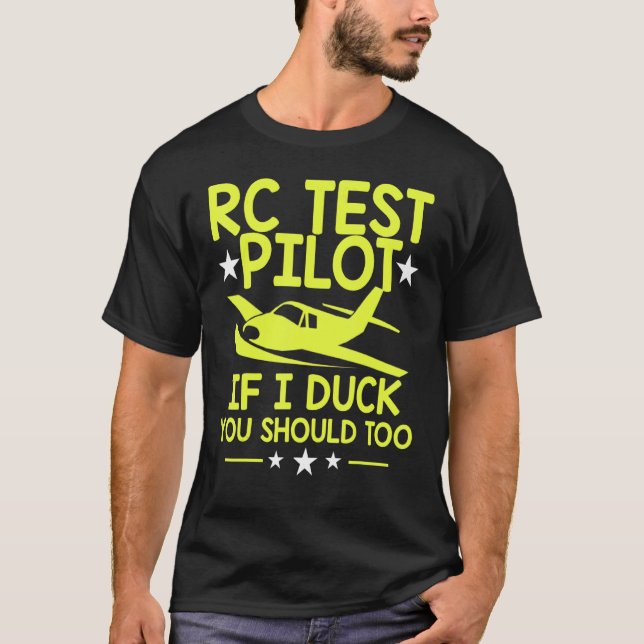 Rc Test Pilot Model Aeroplane Pilot Model Flight R T-Shirt (Front)