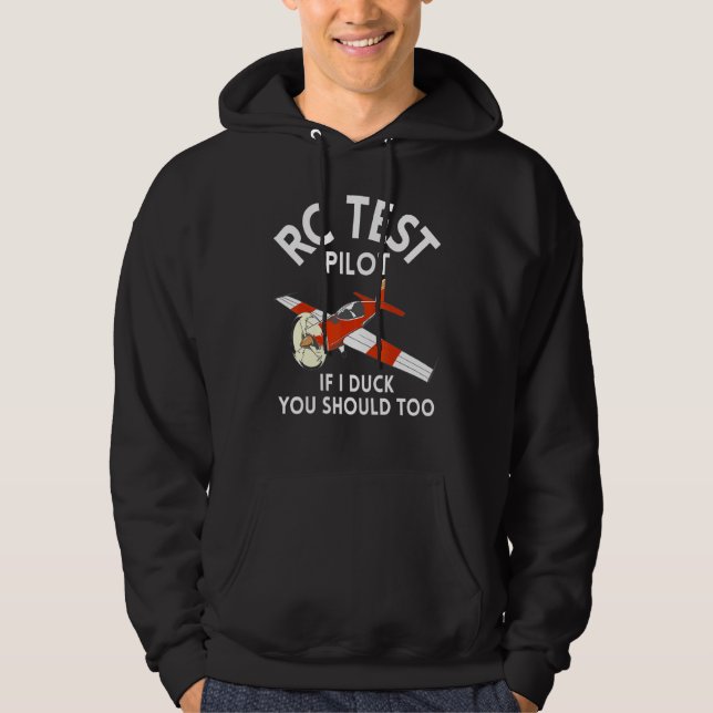RC Test Plane Model Aeroplane Aviation Aircraft   Hoodie (Front)