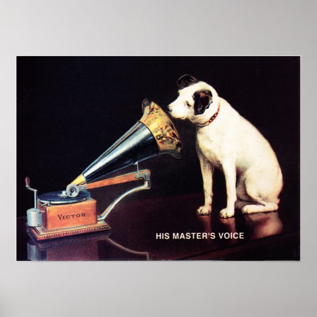 RCA Victor His Masters Voice by Francis Barraud Ad Poster (Front)