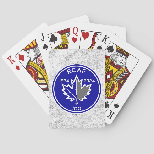 RCAF 100 Vintage Blue Roundel Playing Cards (Back)