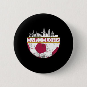 Rcelona City Skyline Soccer Sports Fans Cool 6 Cm Round Badge