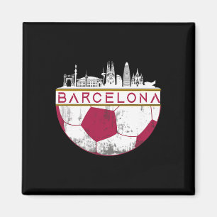 Rcelona City Skyline Soccer Sports Fans Cool Magnet