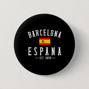Rcelona Espana Spain Est. Souvenir Flag Map Vacati 6 Cm Round Badge