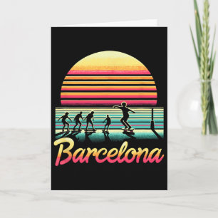 Rcelona Spain Retro Inspired 80's Skateboarding Gr Card