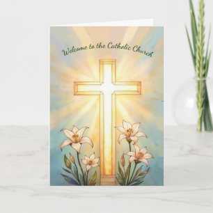RCIA Welcome Catholic Church Joyful Cross Card