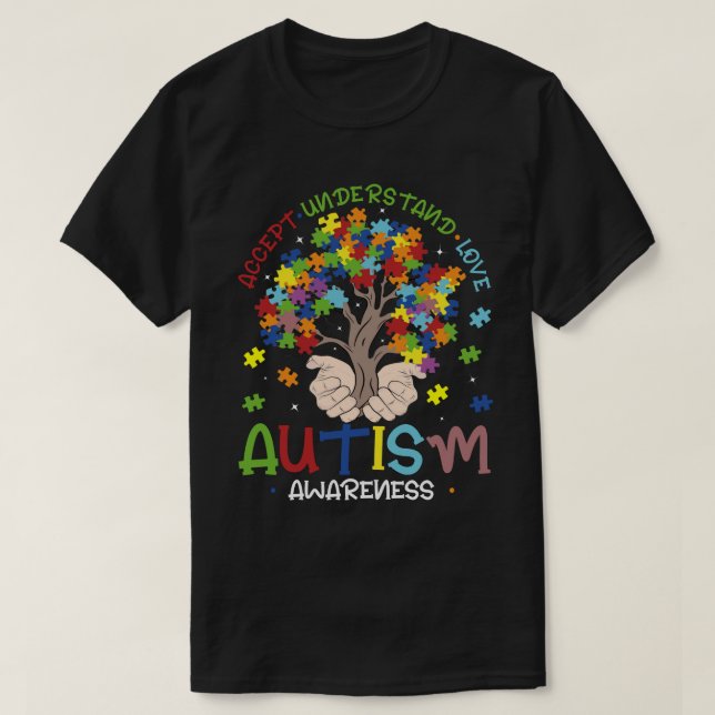 RD Autism Awareness Shirts Accept Understand Love  (Design Front)