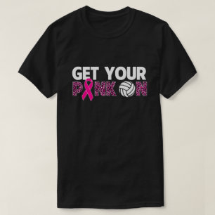 RD Breast Cancer Shirt, Volleyball Pink Ribbon Sur T-Shirt