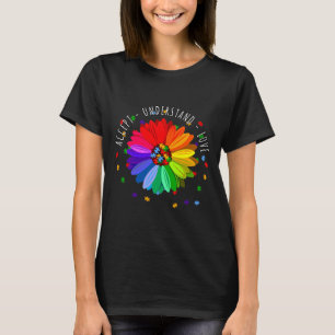 Rd Floral Autism Awareness Daisy Flower For Mom Wo T-Shirt