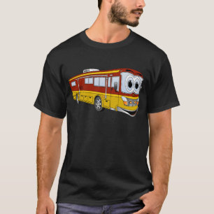 Rd Gold RV Bus Cartoon Camper T-Shirt