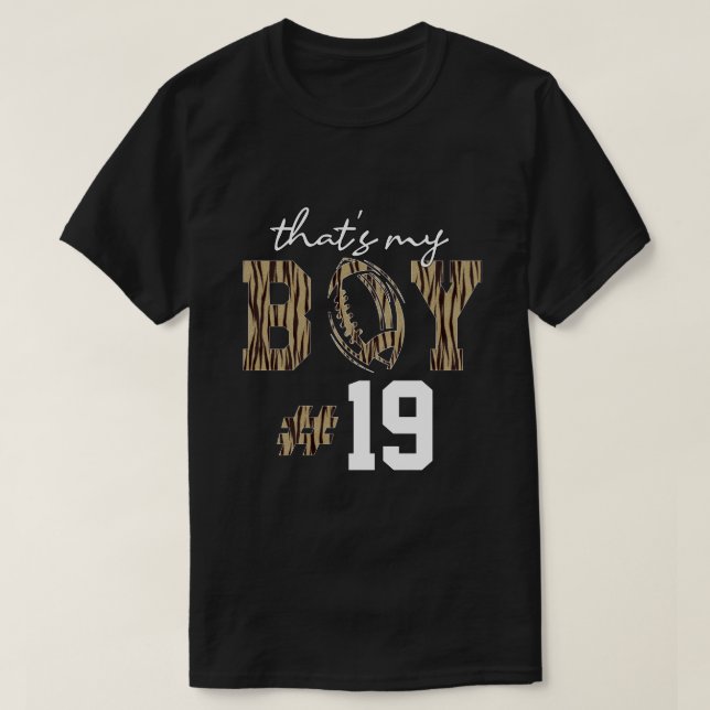 RD Personalised American Football Custom Number  T-Shirt (Design Front)