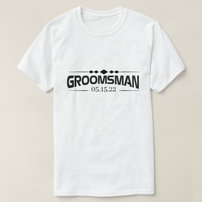 RD Personalised Bachelor Party Shirts, Groomsman T-Shirt (Design Front)