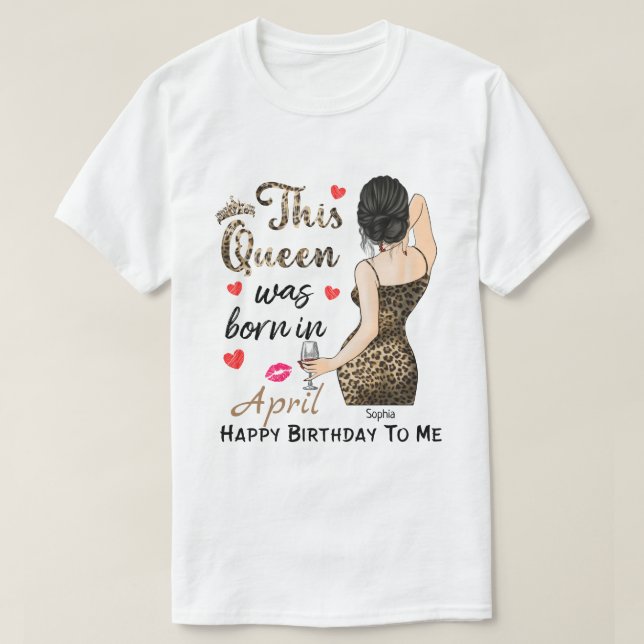 RD Personalised Happy Birthday To Me  T-Shirt (Design Front)