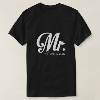 RD Personalised Mr and Mrs Shirt, Just Married T-Shirt