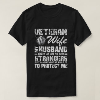 RD Personalised Veteran Wife, Army Husband Soldier T-Shirt