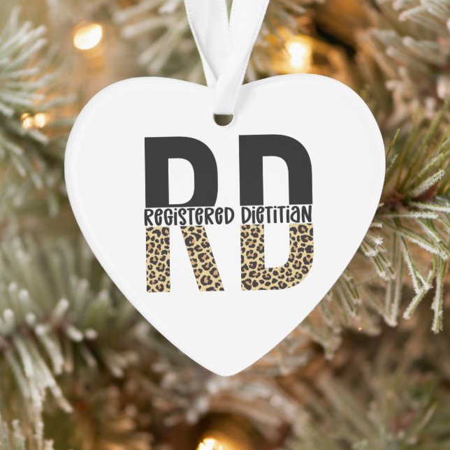 RD Registered Dietician Cheetah Print RD Gifts Ornament (Tree)