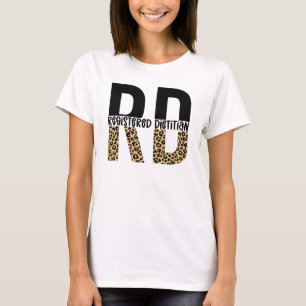 RD Registered Dietician Cheetah Print RD Gifts T-Shirt