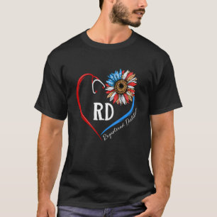 Rd Registered Dietician Us Sunflower Stethoscope H T-Shirt