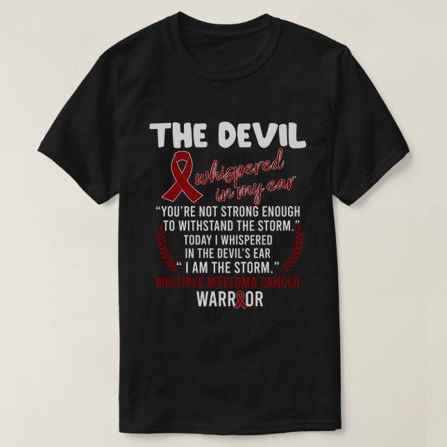 RD The Devil- Multiple Myeloma Cancer Awareness Su T-Shirt (Design Front)