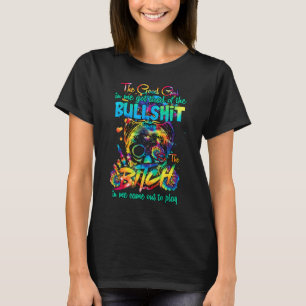 Rd The Good Girl In Me Tattoo Skull Rose T-Shirt