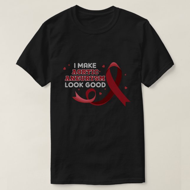RD Thoracic Aortic Aneurysm Awareness Shirt Burgun (Design Front)