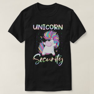 RD Unicorn Security Rainbow Muscle Manly Funny  T-Shirt