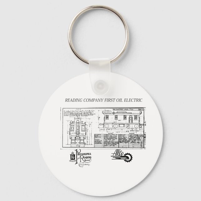 RDG railroad early diesel loco Keychain (Front)