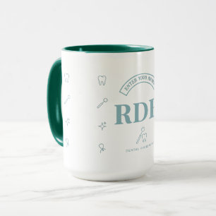 RDHDental Hygienist Personalized Minimalist Patina Mug