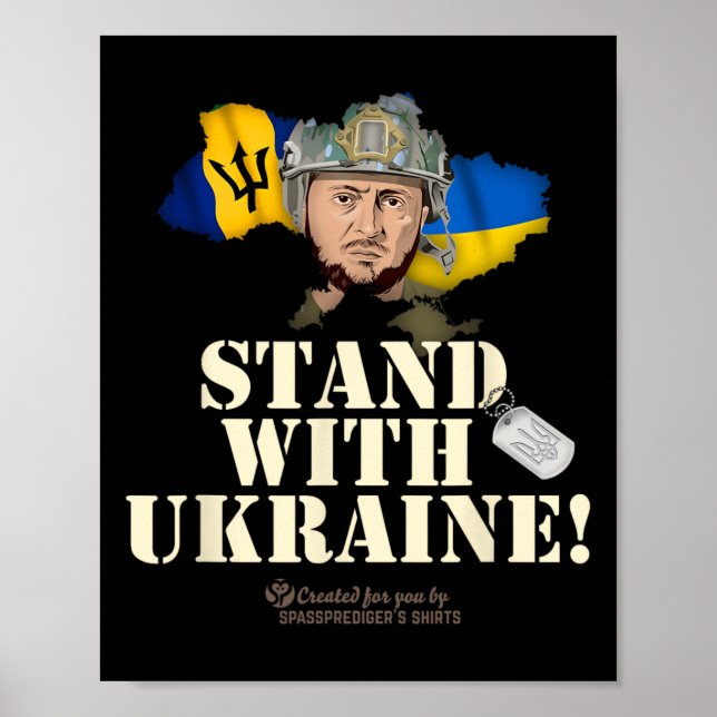 Rdos Stand With Ukraine Selensky Flag Of Rdos  Poster (Front)